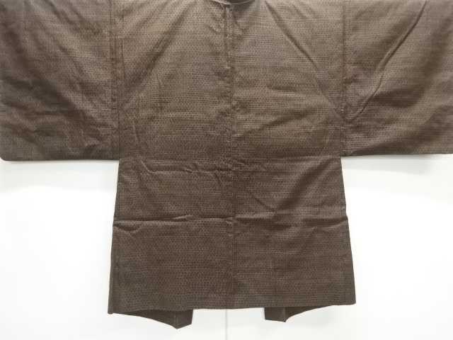  アンティーク　本場久米島紬男物着物アンサンブル(材料)